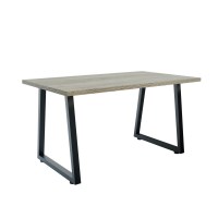 Τραπέζι Atlanta Σονόμα-Μαύρο 160x80x72cm