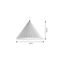 Inlight Κρεμαστό φωτιστικό λευκό από γύψο 1XE27 D:30cm (4065-White)