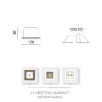 ΧΩΝΕΥΤΟ LED ΟΡΟΦΗΣ 12W 4000/3000K