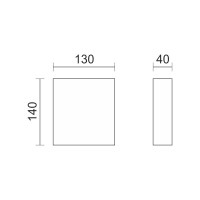 ΑΠΛΙΚΑ LED ΕΞΩΤΕΡΙΚΟΥ ΧΩΡΟΥ 6W 3000K