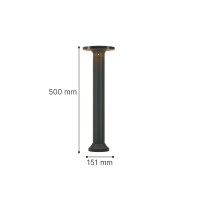 it-Lighting Geneva LED 8W 3CCT Outdoor Stand Light Black D:50cmx15.1cm (80400140)